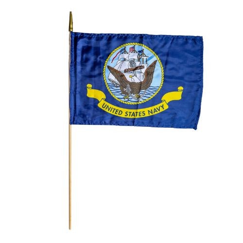 12" x 18" Navy Stick Flag