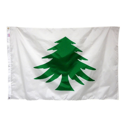 green tree flag on white background