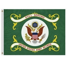 US Army Retired flag with emblem
