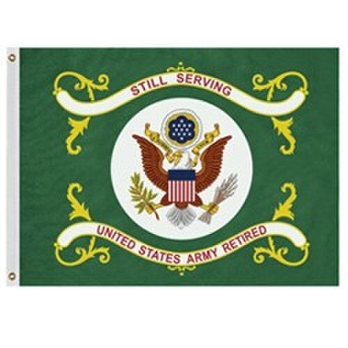 US Army Retired flag with emblem