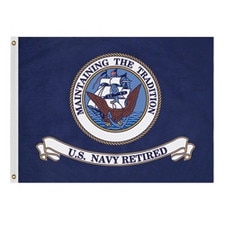 U S Navy Retired Flag Emblem