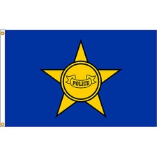 police flag with yellow star