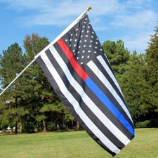 Thin red-blue line dual u.s. flag