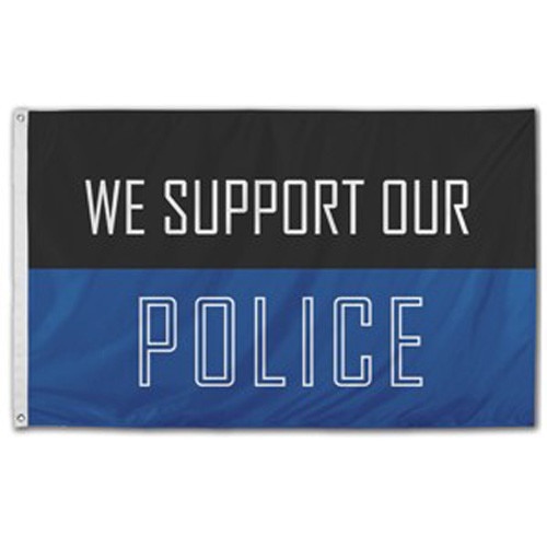 we support our police flag