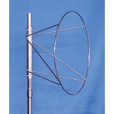 metallic antenna with circle frame