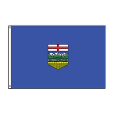 Alberta flag with coat of arms