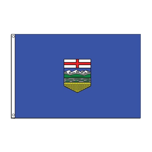 Alberta flag with coat of arms