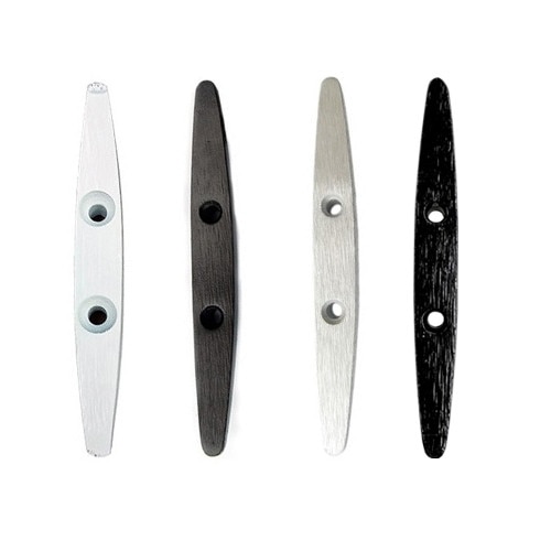 Black aluminum flagpole cleat