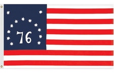 historic flag with 76 stars stripes