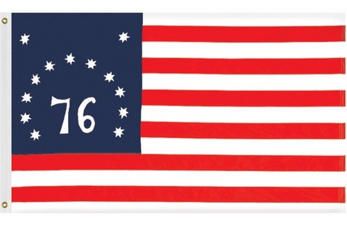 historic flag with 76 stars stripes