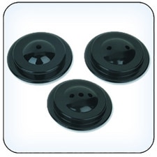 three black button parts