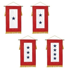 red banners with stars