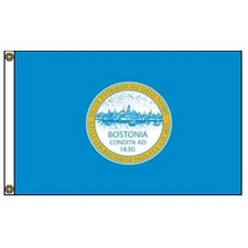 Bostonia flag with gold seal 1630