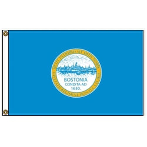 Bostonia flag with gold seal 1630