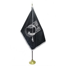 POW MIA flag on a stand