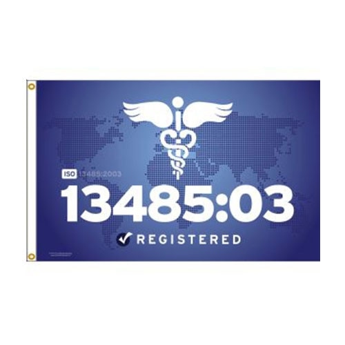 ISO 13485 registered flag design