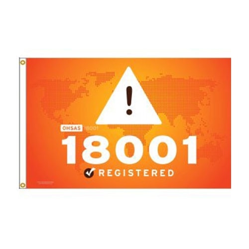 OHSAS 18001 registered warning sign