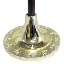 metal pole base with stars design