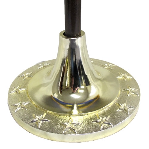 metal pole base with stars design