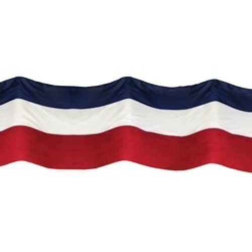 red white blue striped banner