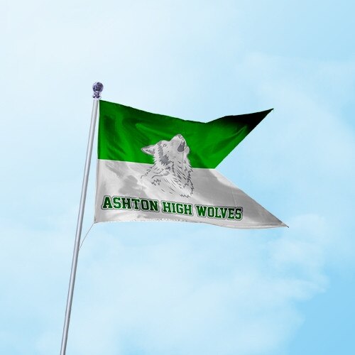 Ashton High Wolves flag design