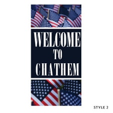Welcome to Chatham with flags
