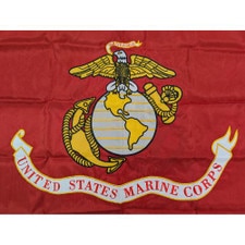 Embroidered Nylon USMC Double-Sided Flag