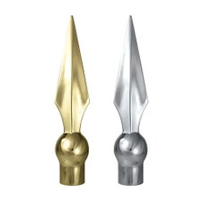 gold and silver spear toppers