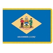 Delaware state flag with date