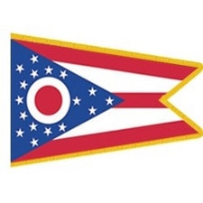 Ohio state flag design illustration