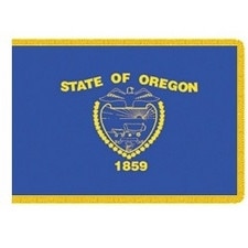 Oregon state flag blue background