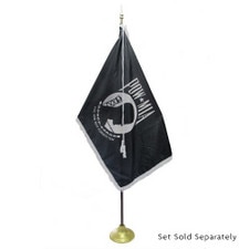 POW MIA flag on display stand