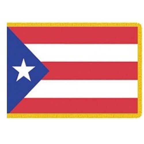 Puerto Rico flag with yellow border