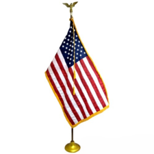 United States flag on a stand