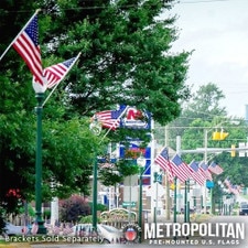 US Flag and Pole Set