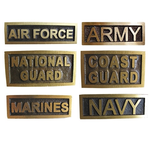 military service branch name tags