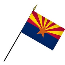 Arizona state flag waving design