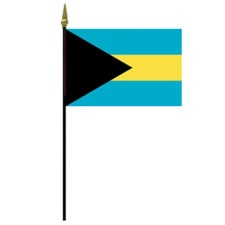 Bahamas flag on flagpole