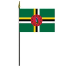Dominica flag with parrot design