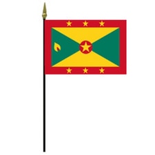 Grenada flag with golden stars