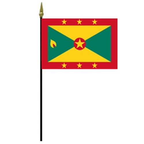 Grenada flag with golden stars