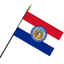 Missouri state flag waving design