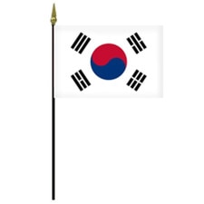 South Korea flag on a flagpole