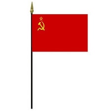 Soviet Union flag with spear