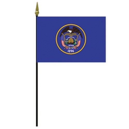 Utah state flag with emblem