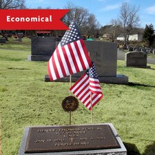 Stick American flags – No stitch