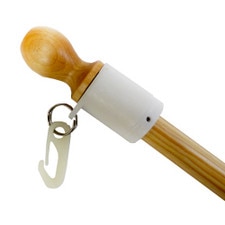 wooden dowel with clip and cap