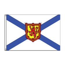 Nova Scotia flag with lion emblem