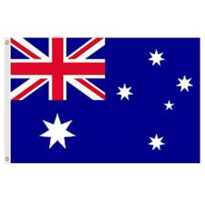 Australia flag with stars and cross