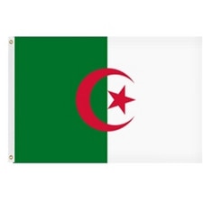 Algerian flag green white red star